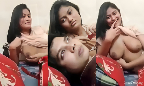 Naughty Indian Girlfriend Quick Flash her Boobs to Boyfriend in Front of her Sister Must Watch